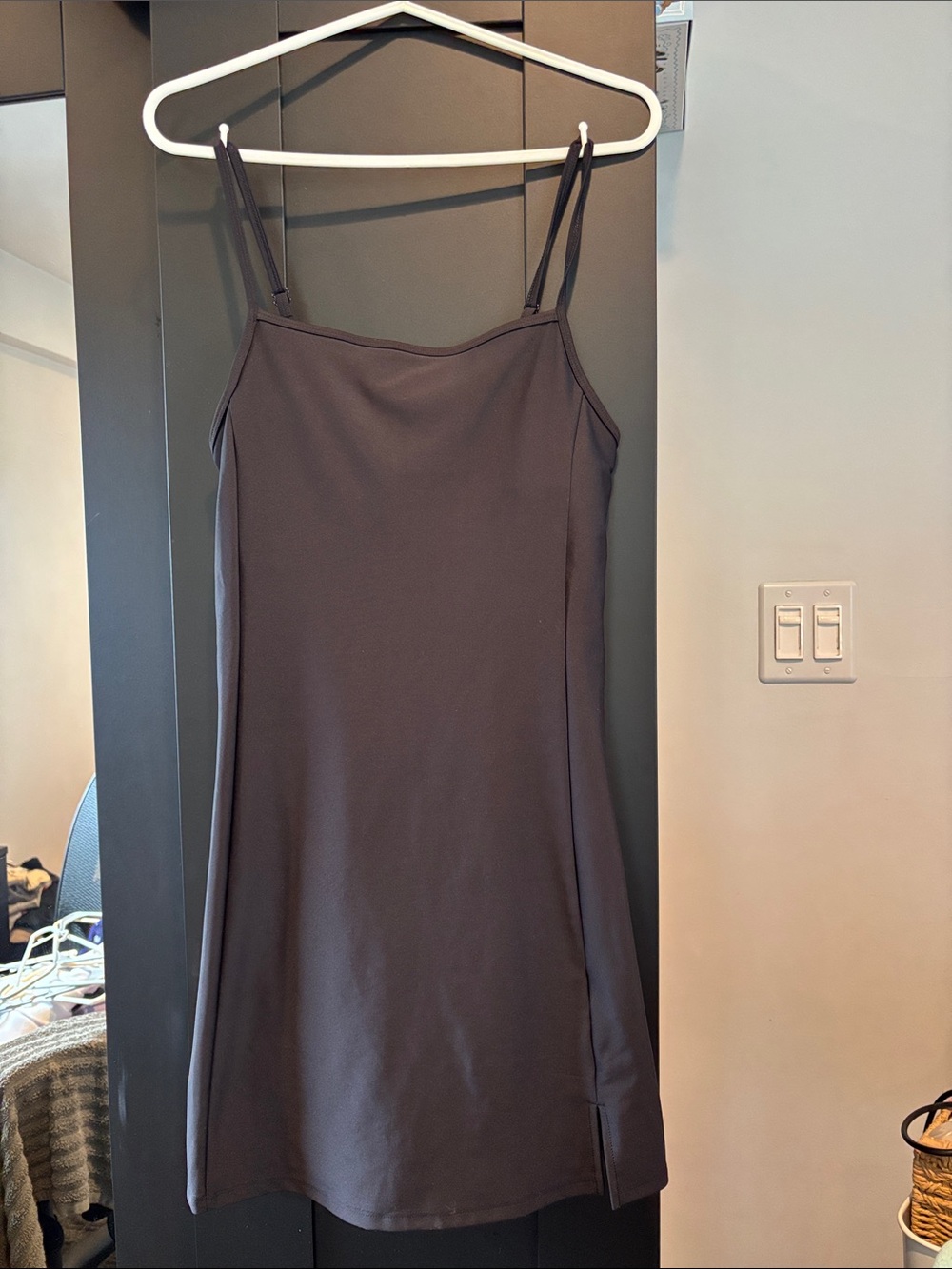 Old Navy black slip dress with thin straps
